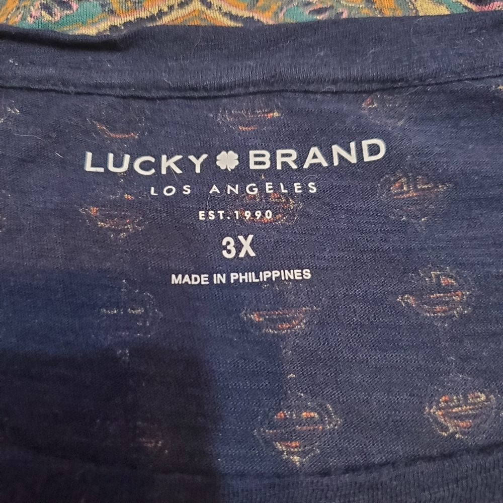 Lucky Brand Women's Boho Medallion Print Cotton Blend Top 3X - Picture 5 of 6